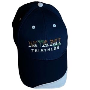 NWOT MIAMI TRIATHLON PREMIUM 100% COTTON EMBROIDERED BASEBALL CAP HAT